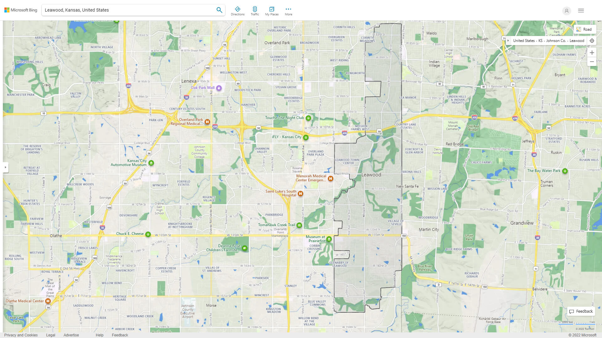 Leawood Detailed Map